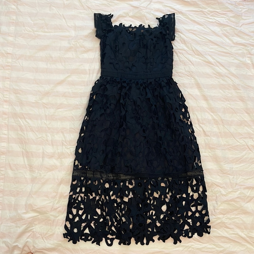 Midi dress Navy Blue Color